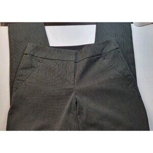 LOFT Julie Skinny Ankle Career Pants - Black & White Microcheck 4